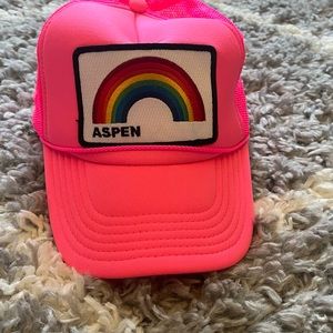 Aspen rainbow trucker hat